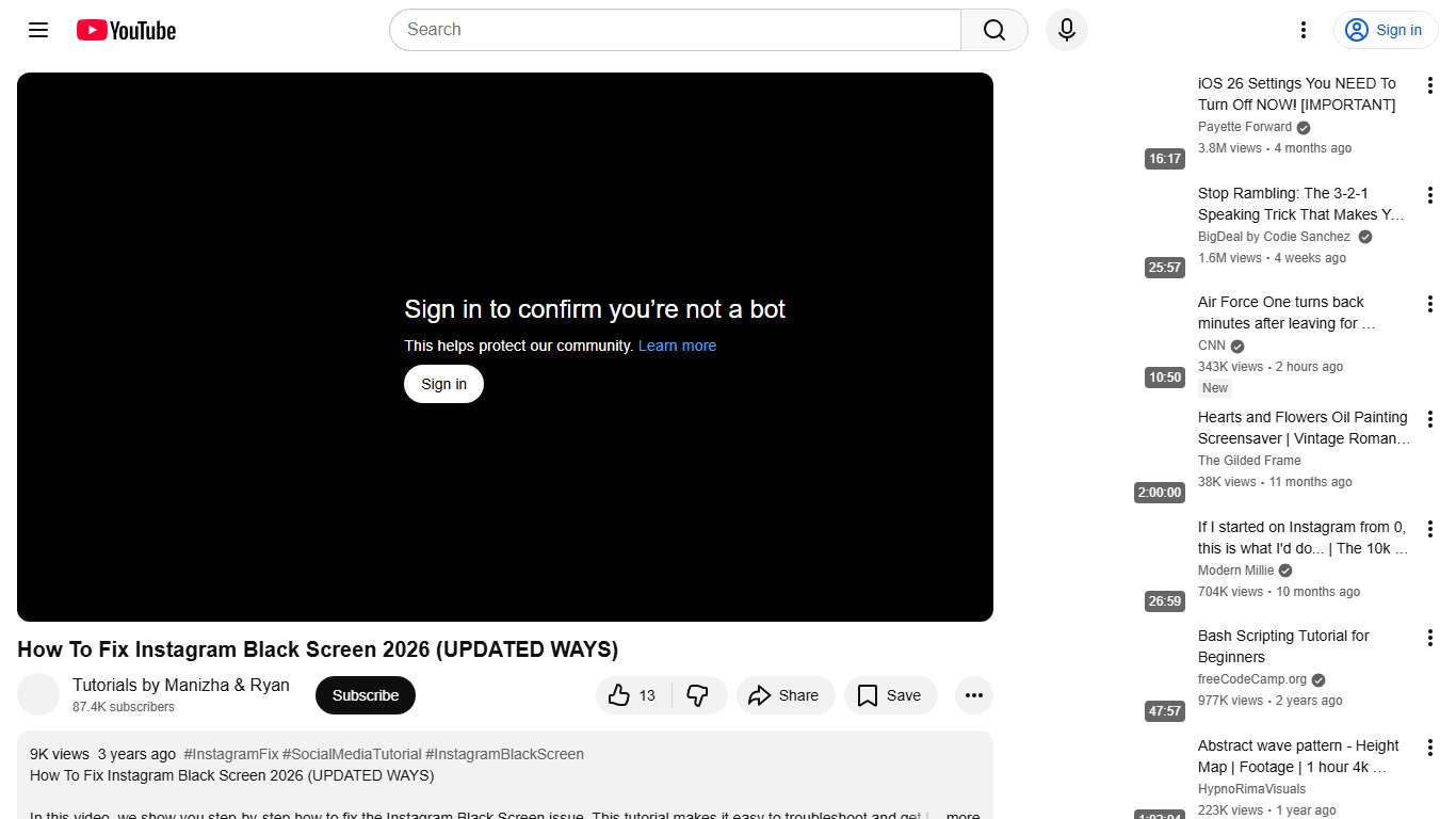 How To Fix Instagram Black Screen 2026 (UPDATED WAYS) - YouTube