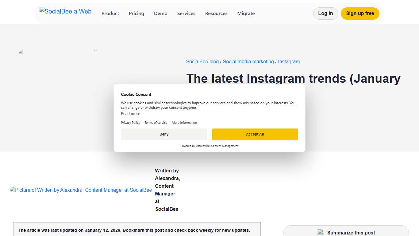The latest Instagram trends (January 12, 2026) - SocialBee